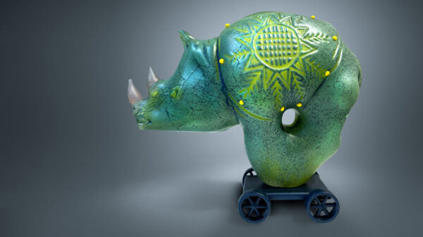 Rhino Tram - Animal Tram Series by Shelley Muzylowski Allen