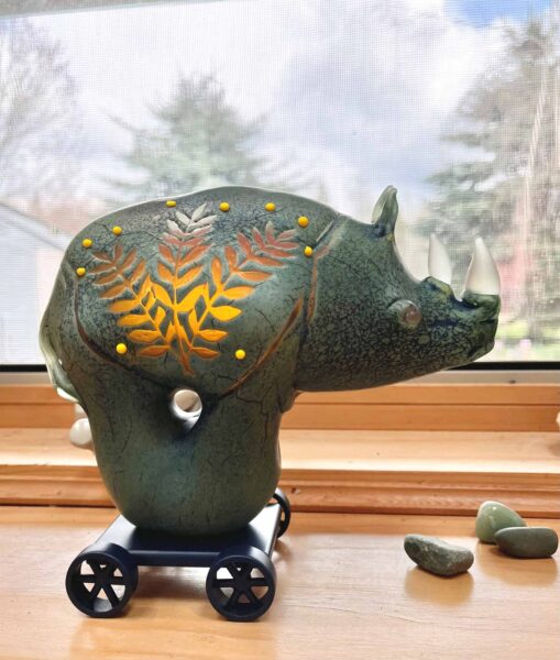 Rhino Tram - Animal Tram Series by Shelley Muzylowski Allen