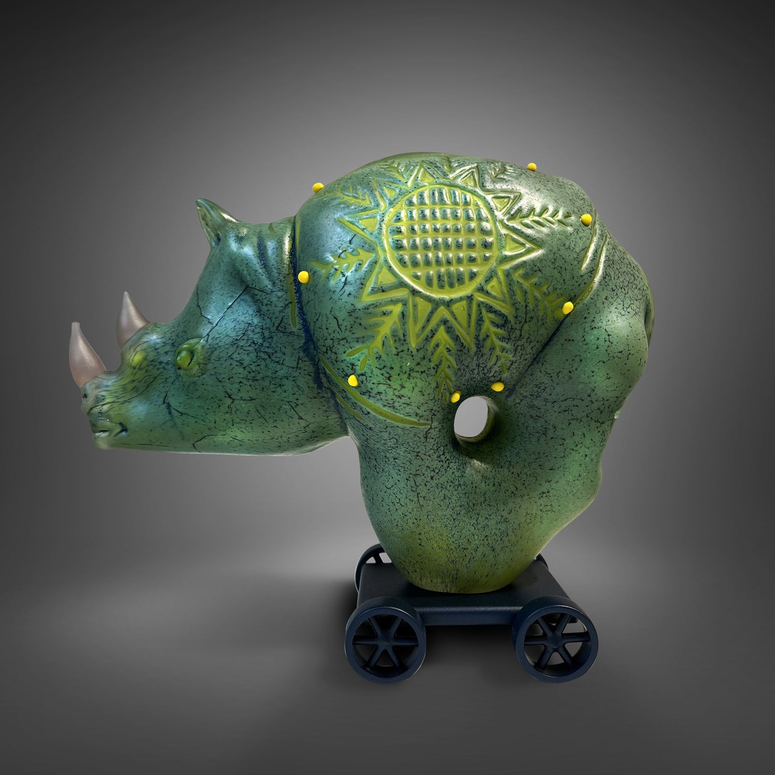 Rhino Tram - Animal Tram Series by Shelley Muzylowski Allen