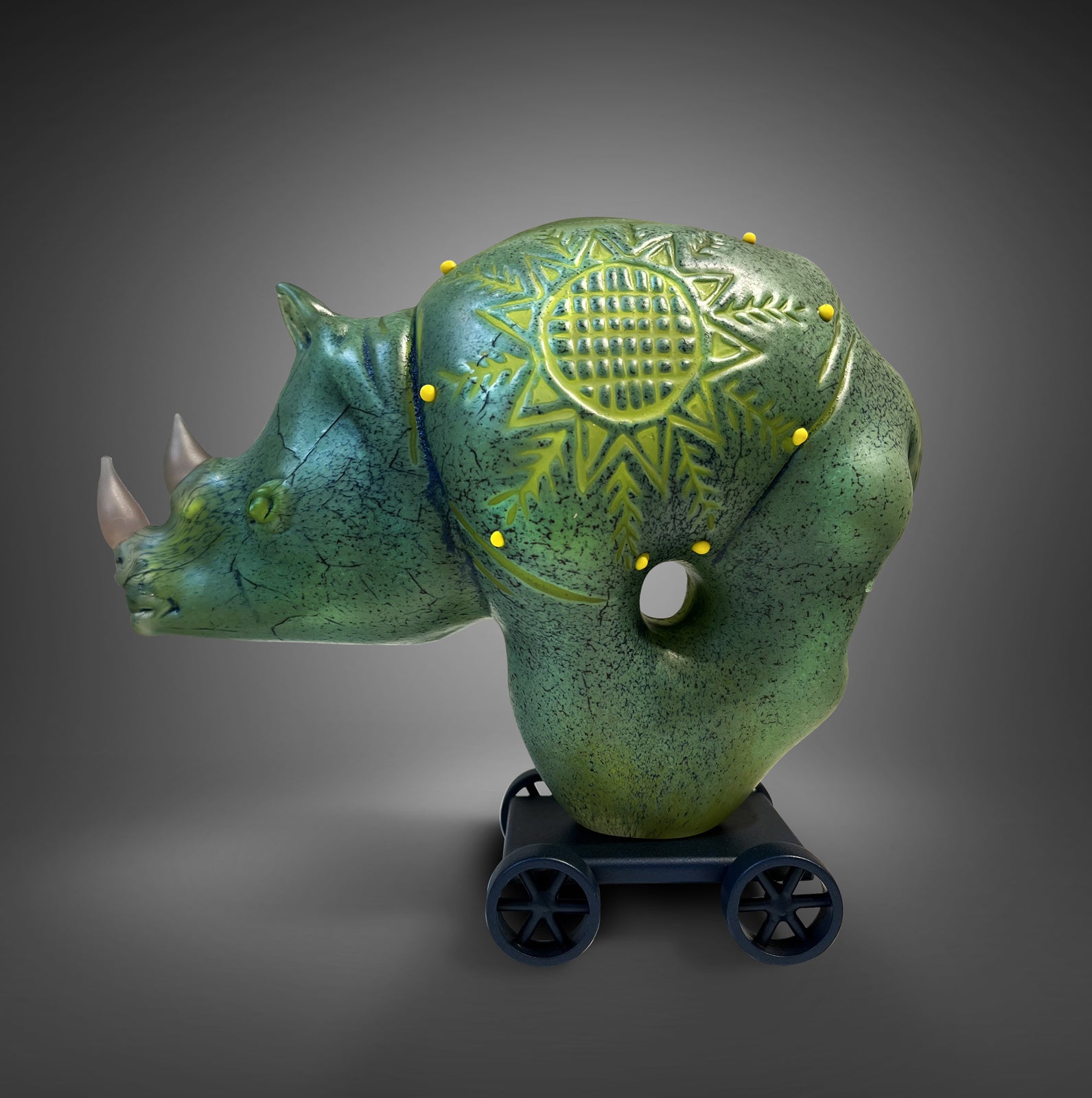 Rhino Tram - Animal Tram Series by Shelley Muzylowski Allen