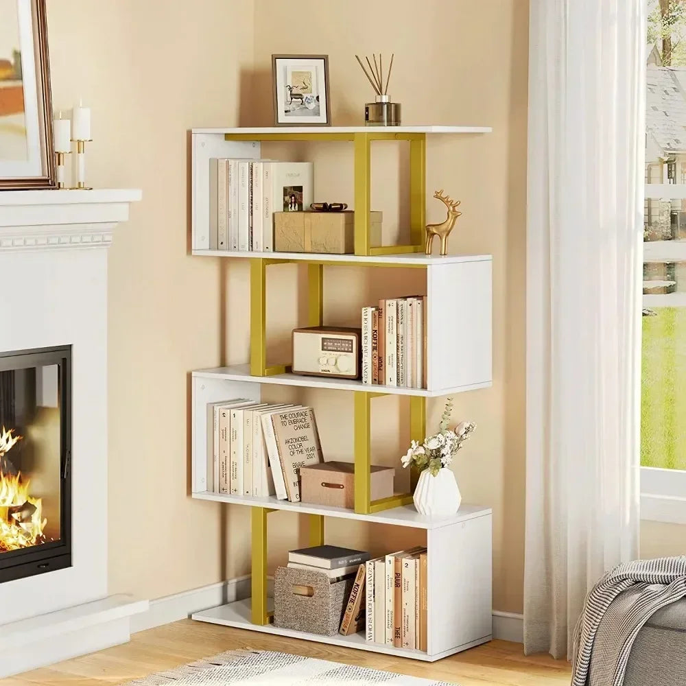 5-Tier Z-Shelf Modern Bookcase