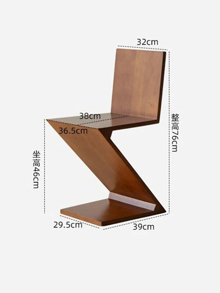 Solid Wood Z Chair