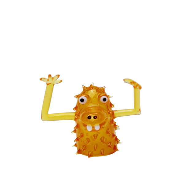 Fragile Finger Monsters Orange and Pink by Caterina Weintraub