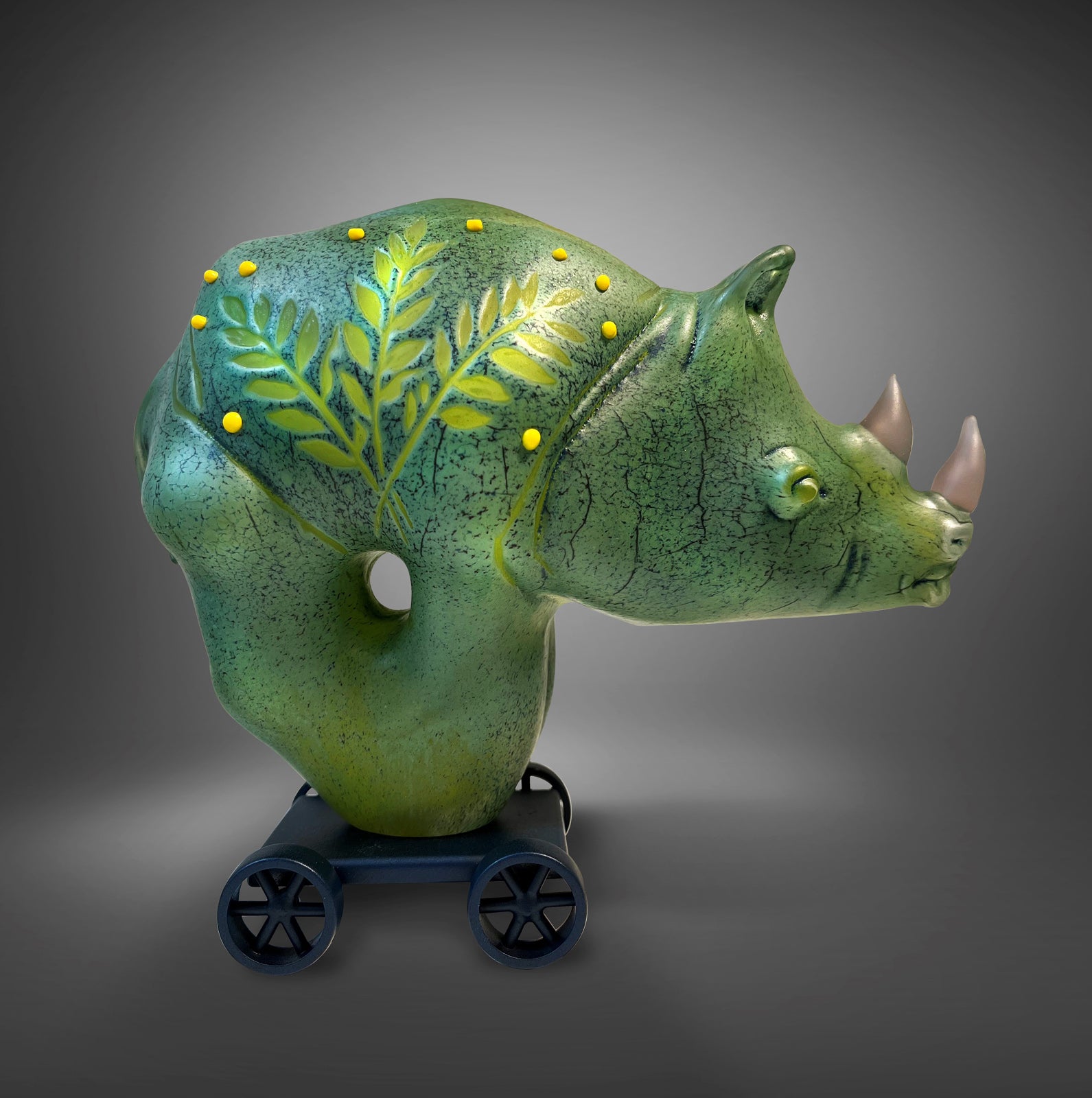 Rhino Tram - Animal Tram Series by Shelley Muzylowski Allen